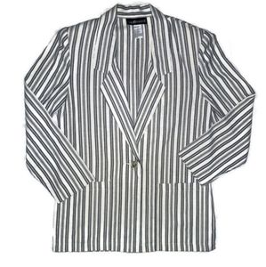 Vintage Black & White Pin Striped Blazer